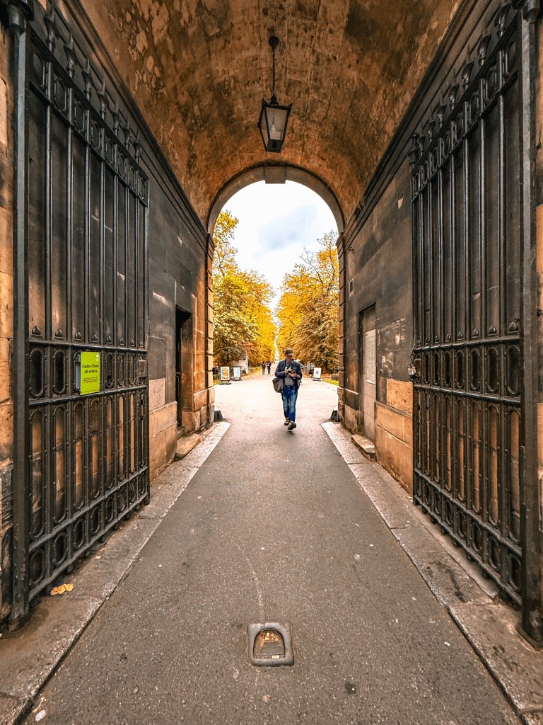 Brompton Cemetery Gates standing like a tunnel